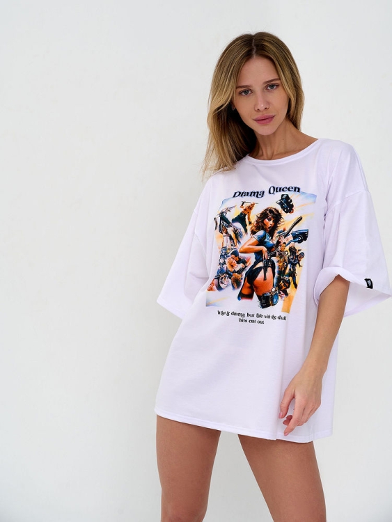 Bona Fashion: OVERSIZE T-shirt "Drama Queen" фото 2