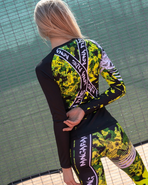 Bona Fide: Rashguard Round Military Edition "Yellow Neon" фото 4